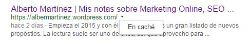Cómo acceder a la versión en caché desde Google
